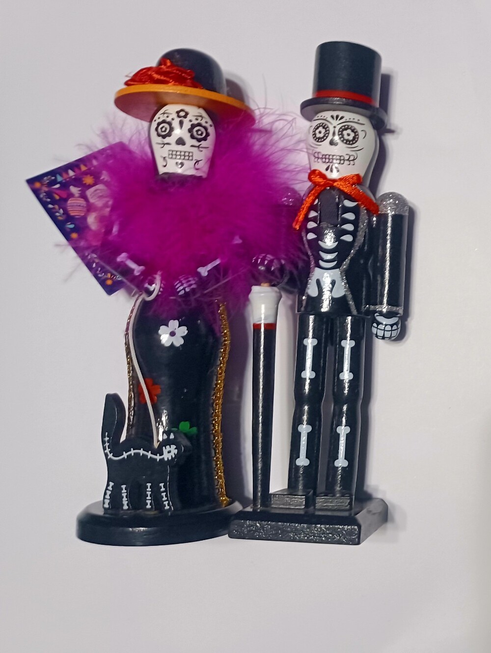 Dia De Los Muertos wooden nutcrackers Set of 2
